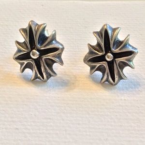 “Highlander” Celtic Cross Sterling Silver Post Earrings For Pierced Ears